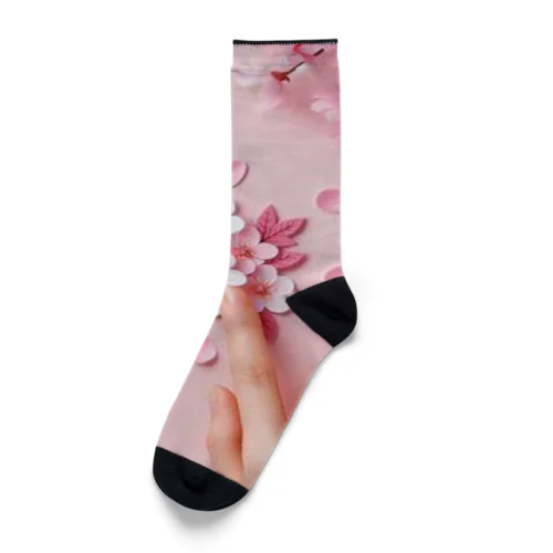 さくらの花びらで遊ぼう♪ Socks