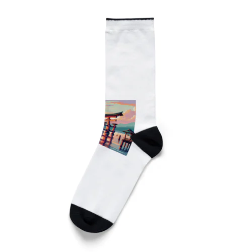 厳島神社（pixel art） Socks