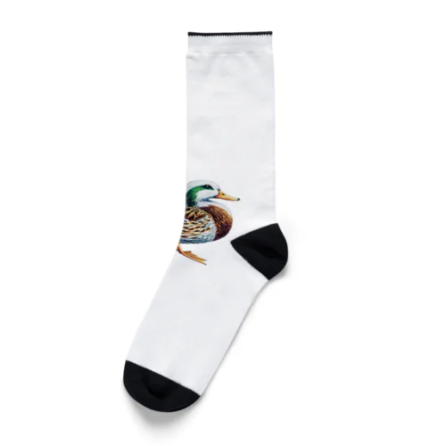 カモ（pixel art） Socks