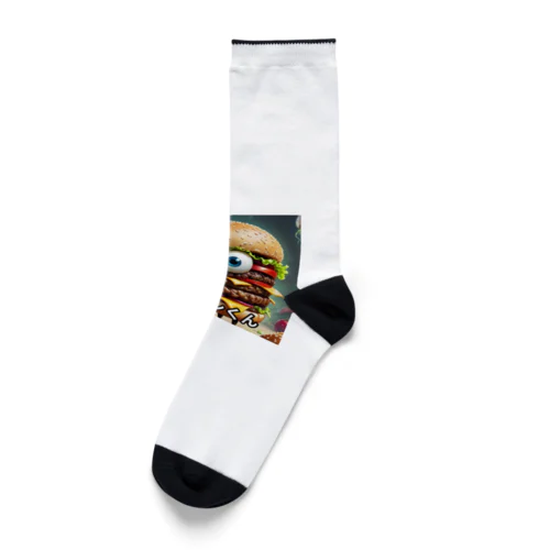 ハンバーガー　トリプルくん Socks