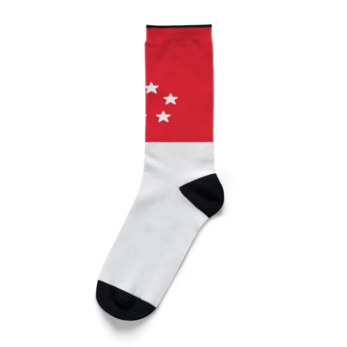シンガポールの国旗 Socks