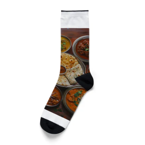 インド・ネパール料理の盛り合わせ　kouchan 1616 Socks