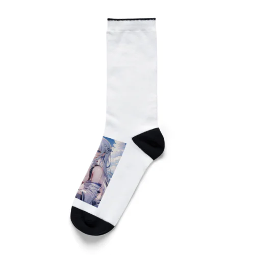 日本刀をもった美少女 Socks