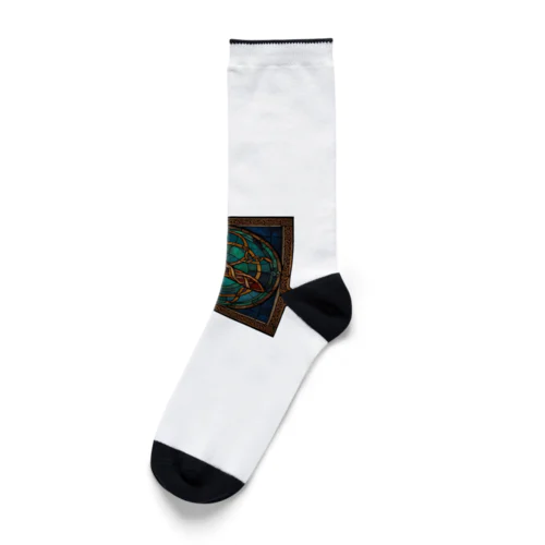 ケルトの結び目工芸ステンドグラス Socks