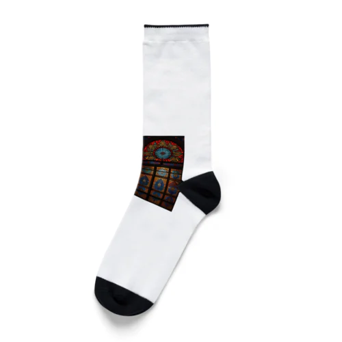 中東の宮殿のステンドグラス Socks