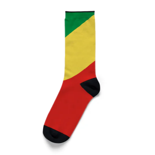 コンゴ共和国の国旗 Socks