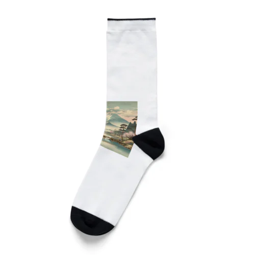 江戸時代の絵画風 Socks