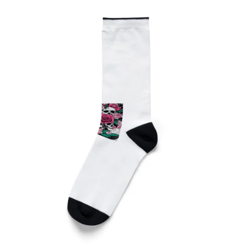 薔薇髑髏01 Socks