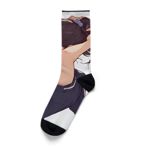 ポニーテールがセクシーな女の子　BLUE PLUM  691 Socks