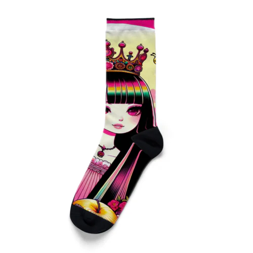 🐝ピンクムーンとミツバチと〈III女帝〉👸🏻 Socks