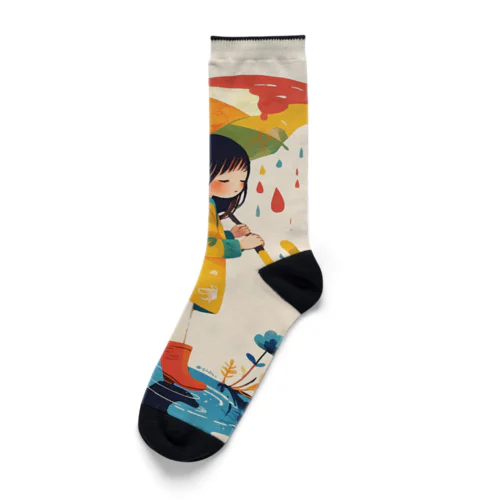 カラフルな雨の日  Hime  2530 Socks