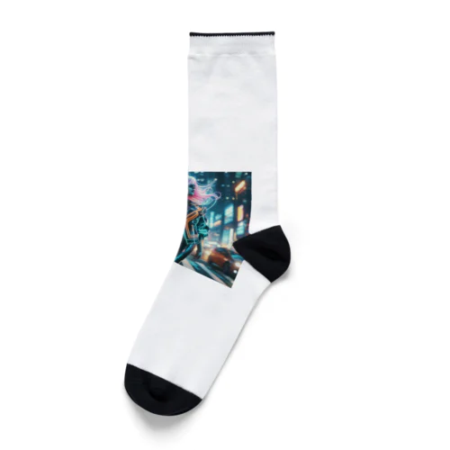 ネオンガール Socks