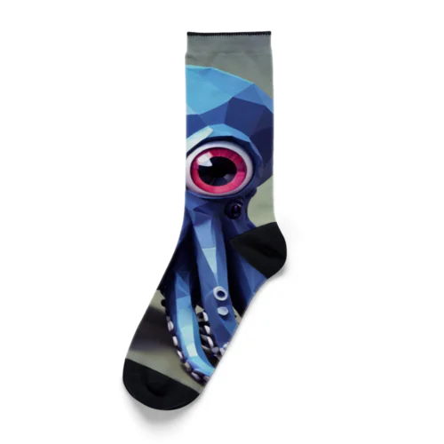 ローポリ風タコ Socks