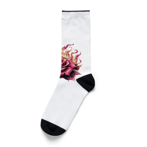 「炎の中の薔薇」 Socks