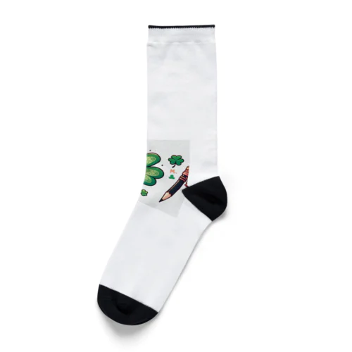 こんなに可愛い四つ葉クローバー Socks