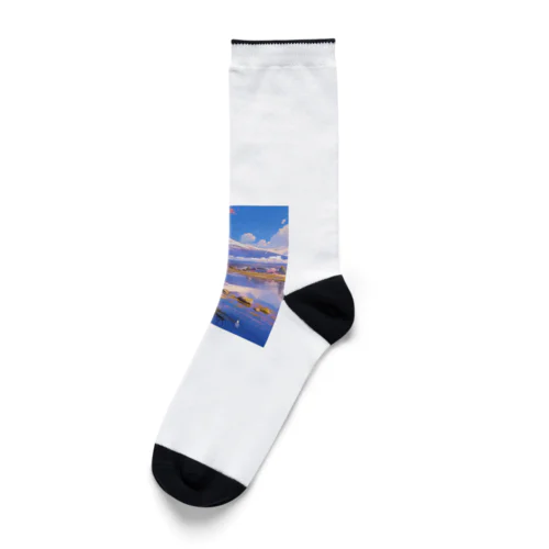 富士山とさくら Socks