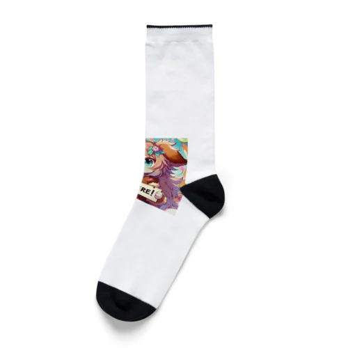 犬 ワンコ カワイイ絵 Socks