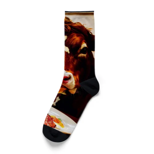 牛肉を食べたい牛 Socks