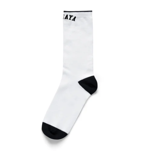 世田谷グッズ　ブラックスターロゴ（setagaya item） Socks