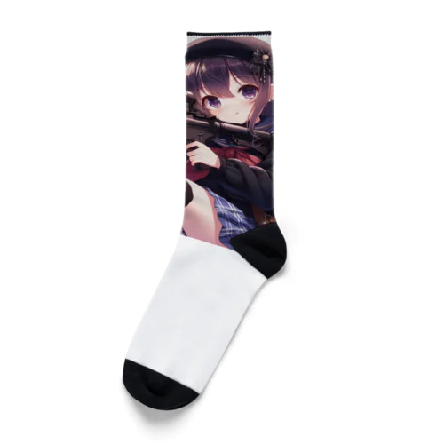 アサルトライフルをもつjk Socks