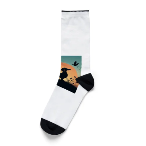 かわいいミニチュアダックスのキャラクターグッズです Socks