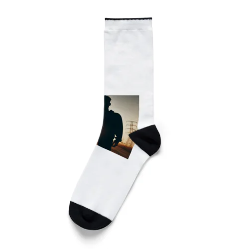 バスケットマンシルエット2 Socks