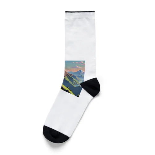 ドット絵シリーズ４山とおべんとう Socks