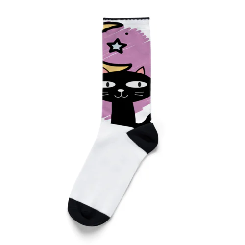 月夜の黒猫 Socks