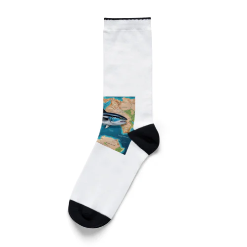 世界を旅するマグロ君 Socks