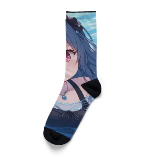 プールを楽しむjk Socks