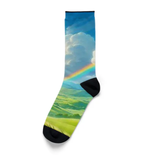 「美しい緑の風景」グッズ Socks