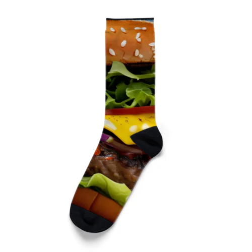 ファストフードの王様ハンバーガー(小物) Socks