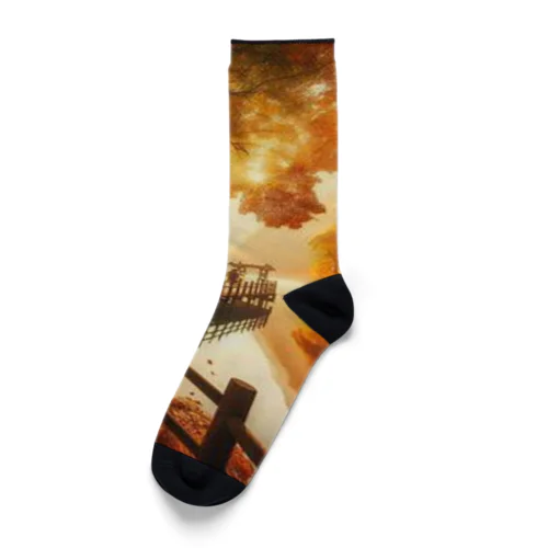 「秋風景グッズ」 Socks