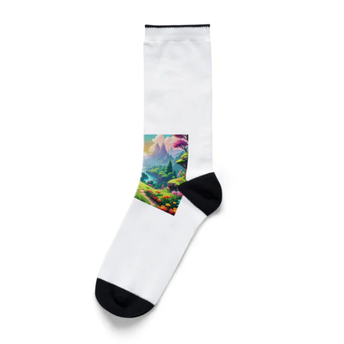 魔法の国の白ウサギ Socks