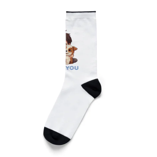 I LOVE YOU(Dog&Boy) (39) Socks