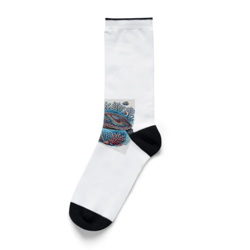 甲羅がきれいなウミガメ Socks