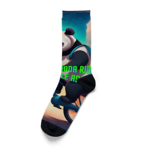 疾走するパンダ Socks