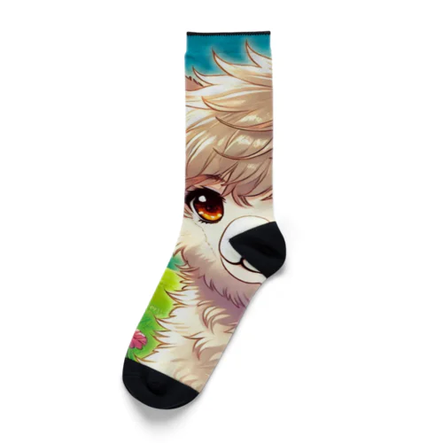 アニメ風アルパカ Socks