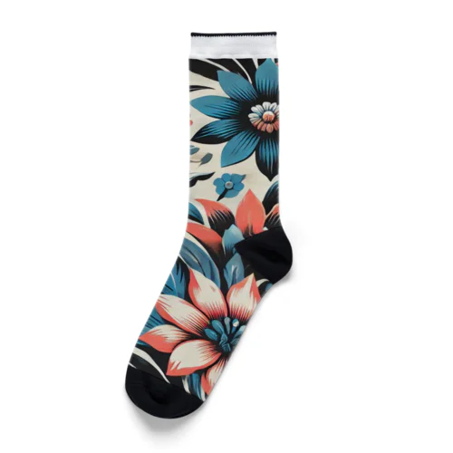 華花柄 Socks