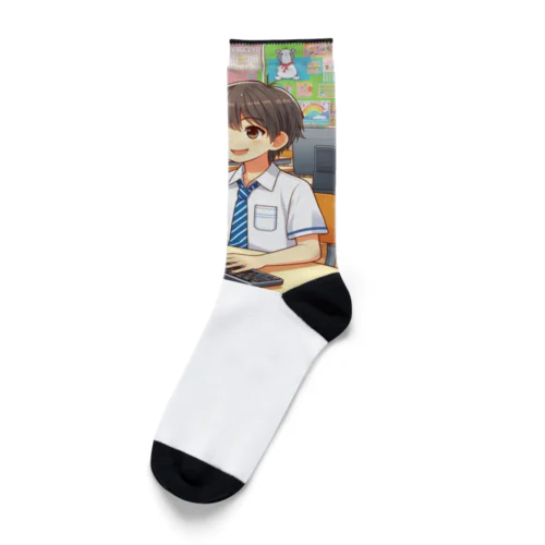 男の子　中学1年生　パソコン部 Socks