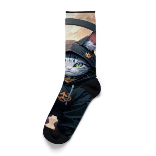 パーカー猫00001 Socks