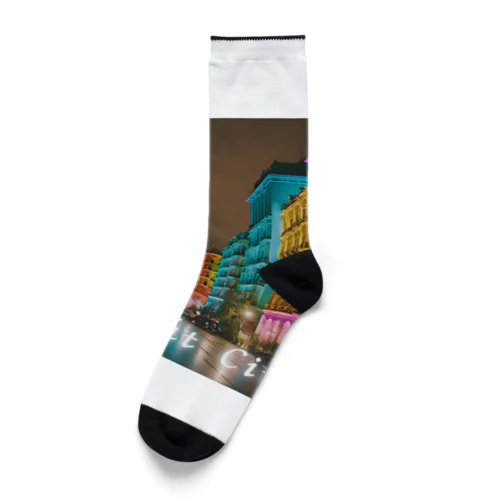 都市のカラフル夜景 Socks