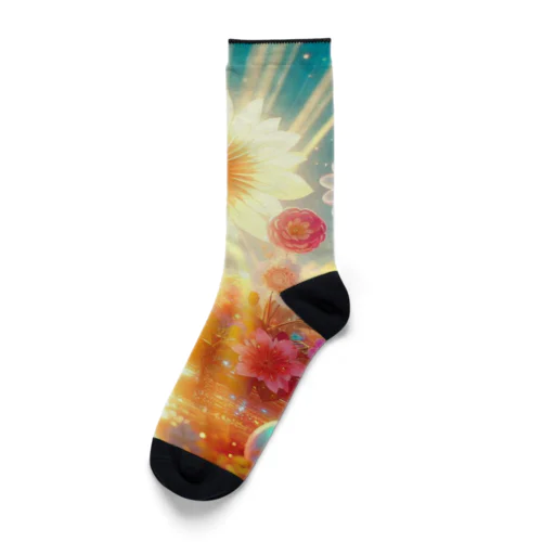 希望の輝く花（shining flower of hope ） Socks