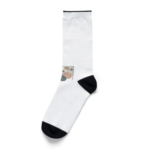 「パステルジオメトリック・デザイン」 Socks
