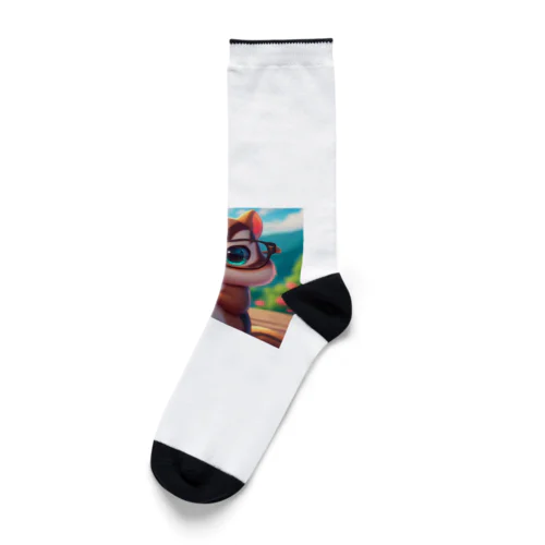 メガネしまりす Socks