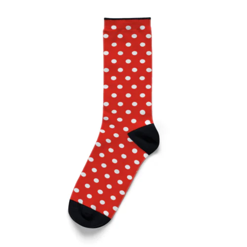 レトロ赤ドット Socks