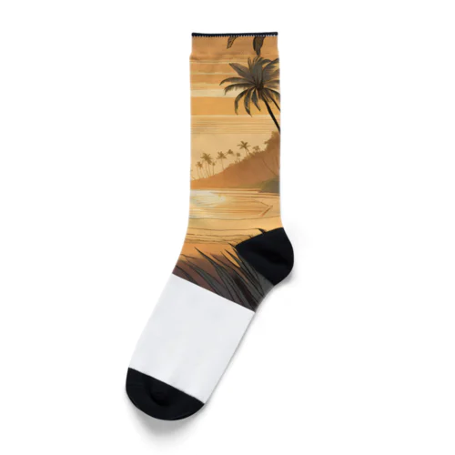 sunset surf Socks