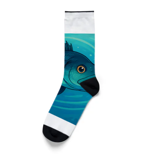 Chinu Glide - 夏の海を駆けるクロダイ Socks