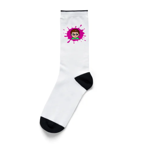 オトコノコ　ピンクしぶき Socks