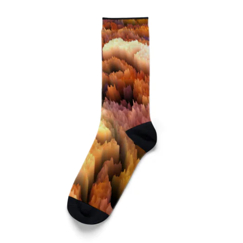 捕らわれの土ロボット模様 Socks